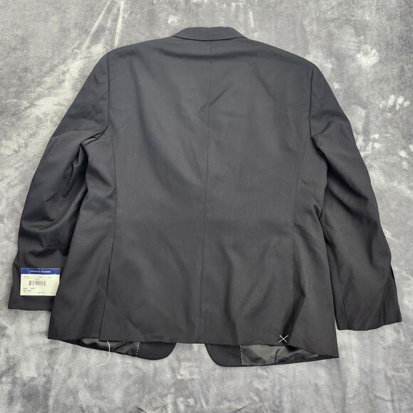 Tommy Hilfiger Mens Suit Jacket Notch Lapel Black Blazer size S44 W38 - Picture 3 of 14